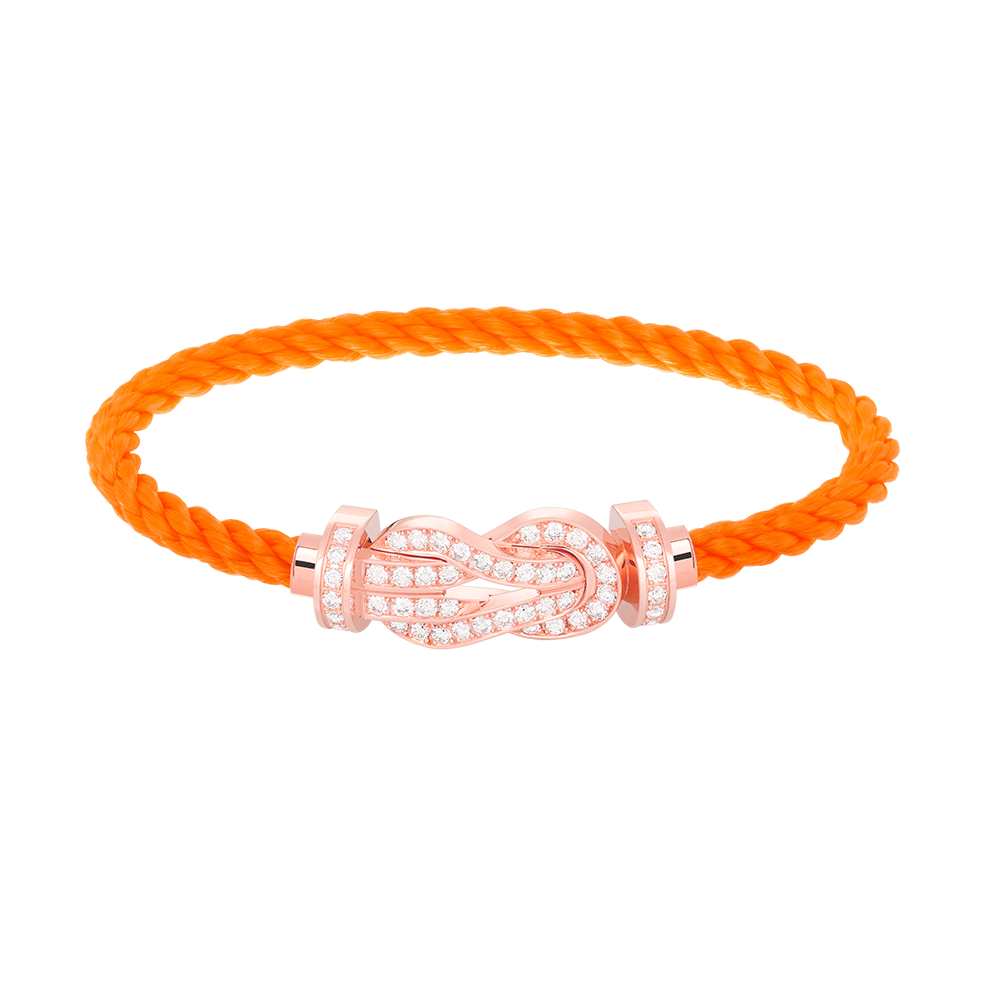 [✨ROSE💎]CHANCE LARGE 8 FIGURE BUCKLE FULL DIAMOND BRACELET ROSE GOLD