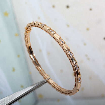 [✨ROSE💎]SERPENTI BRACELET PINK GOLD DIAMOND