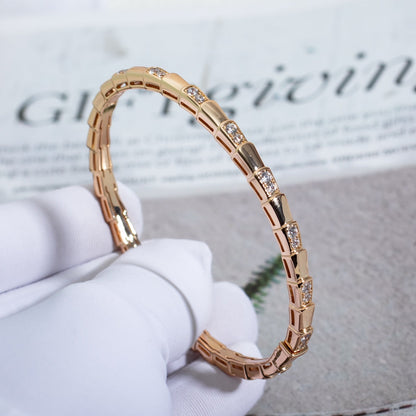 [✨ROSE💎]SERPENTI BRACELET PINK GOLD DIAMOND