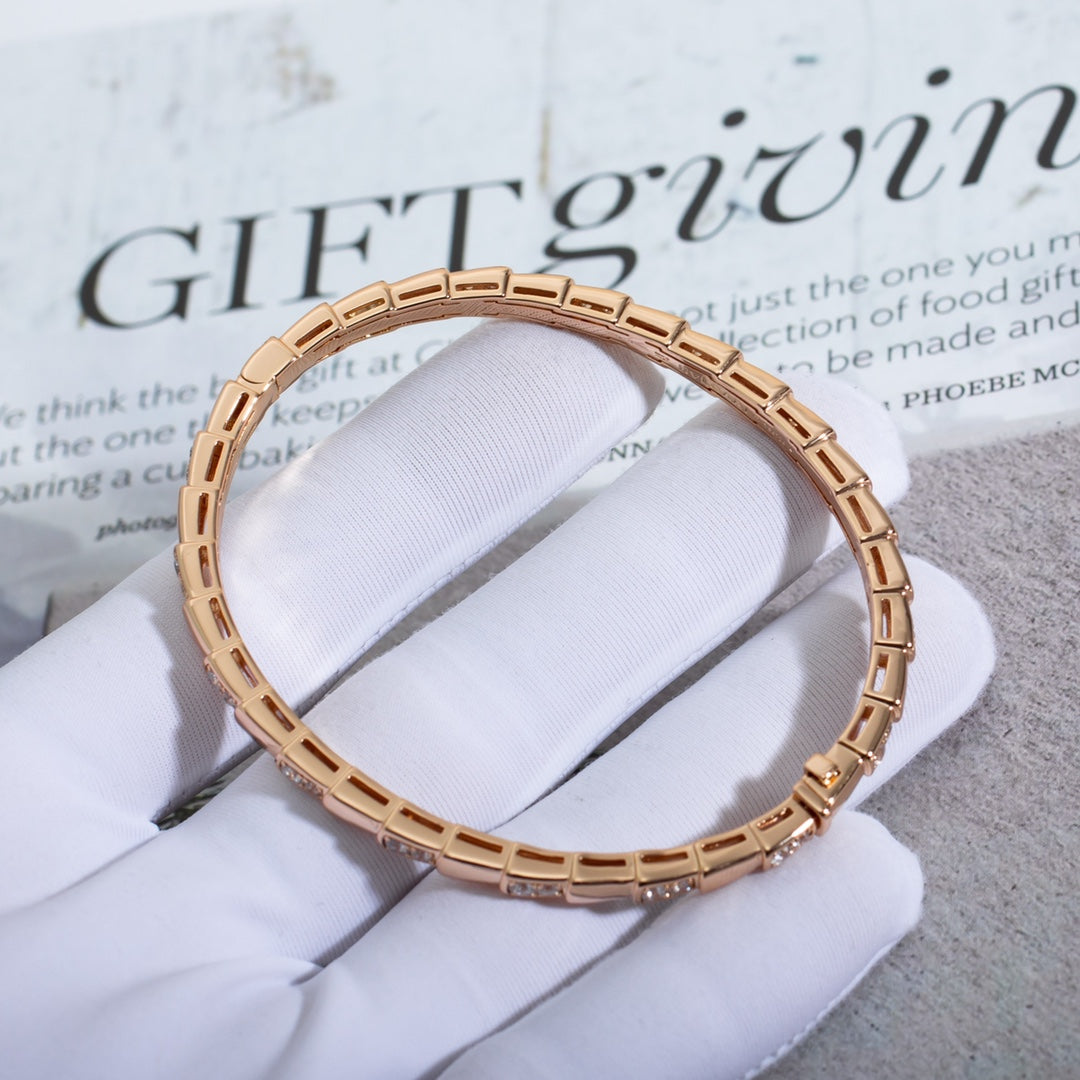 [✨ROSE💎]SERPENTI SMALL BRACELET PINK GOLD DIAMOND