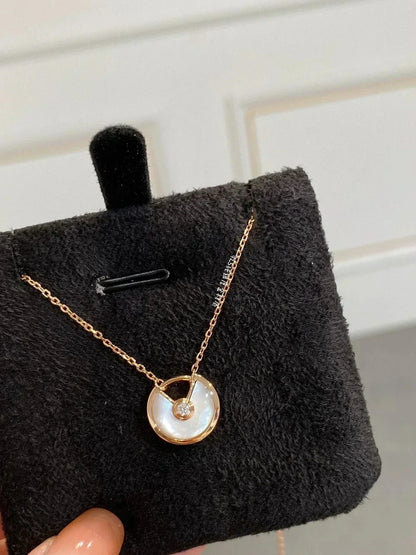 [✨ROSE💎]AMULETTE ROSE GOLD MOP NECKLACE