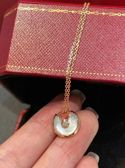 [✨ROSE💎]AMULETTE ROSE GOLD MOP NECKLACE