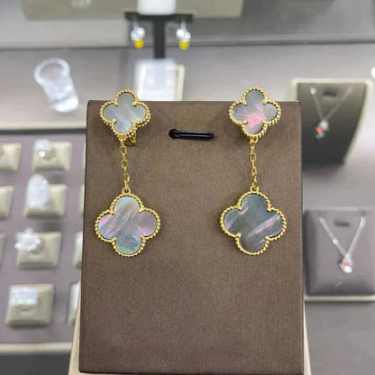 [✨ROSE💎]CLOVER 2 MOTIFS  EARRINGS (MULTIPLE CHOICESC