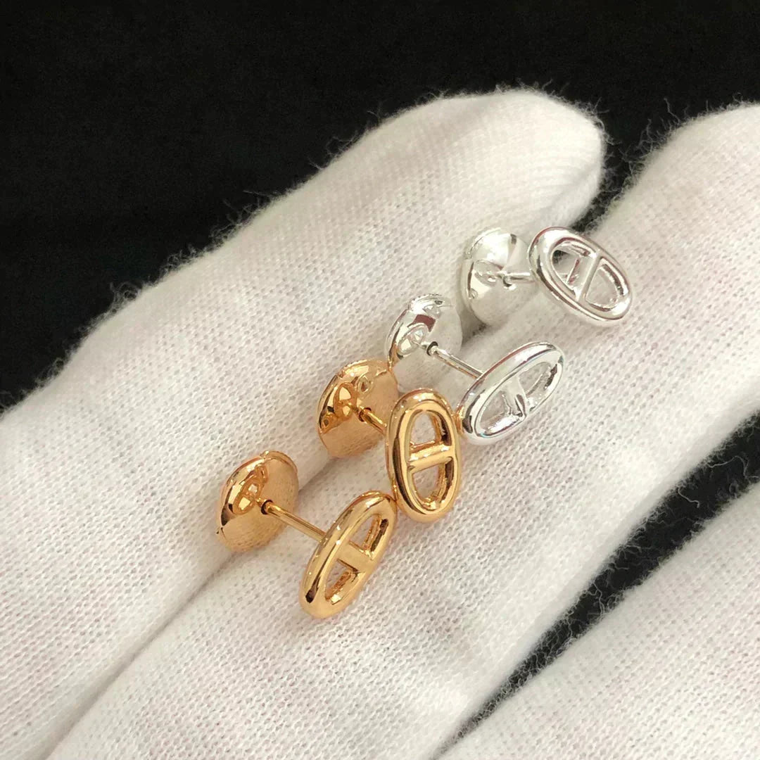 [✨ROSE💎]CHAINE SMALL EARRINGS GOLD AND SILVER