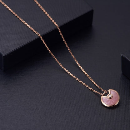 [✨ROSE💎]AMULETTE ROSE GOLD PINK MOP NECKLACE