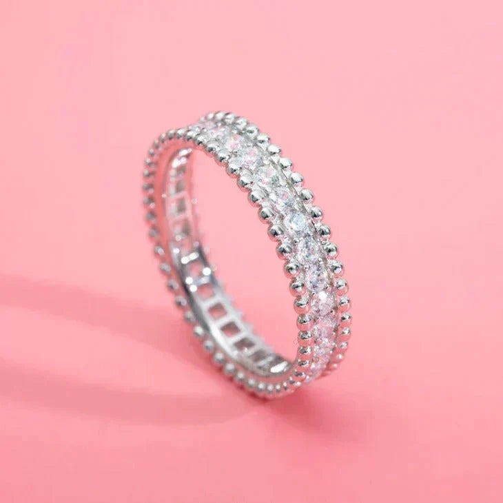 [✨ROSE💎]PERLEE DIAMOND SILVER RING