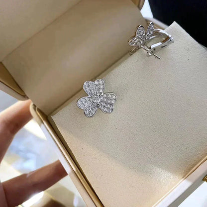 [✨ROSE💎]CLOVER COMOS DIAMOND EARRINGS SILVER