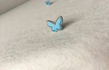 [✨ROSE💎]BUTTERFLY TURQUOISE EARRINGS SILVER