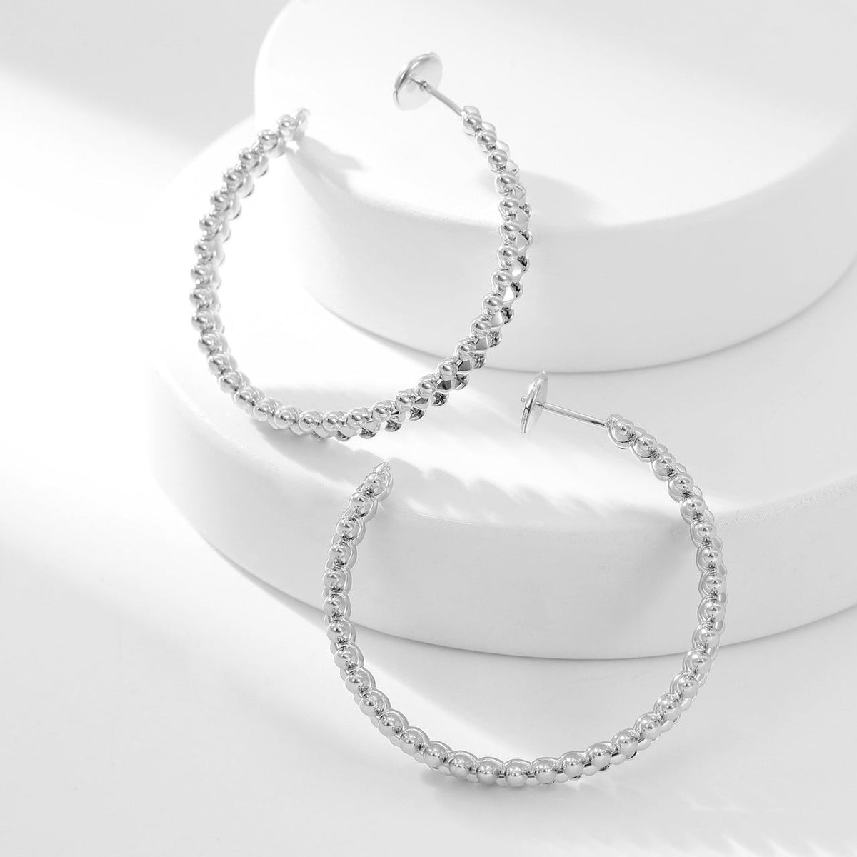 [✨ROSE💎]CLASH HOOP LARGE EARRINGS