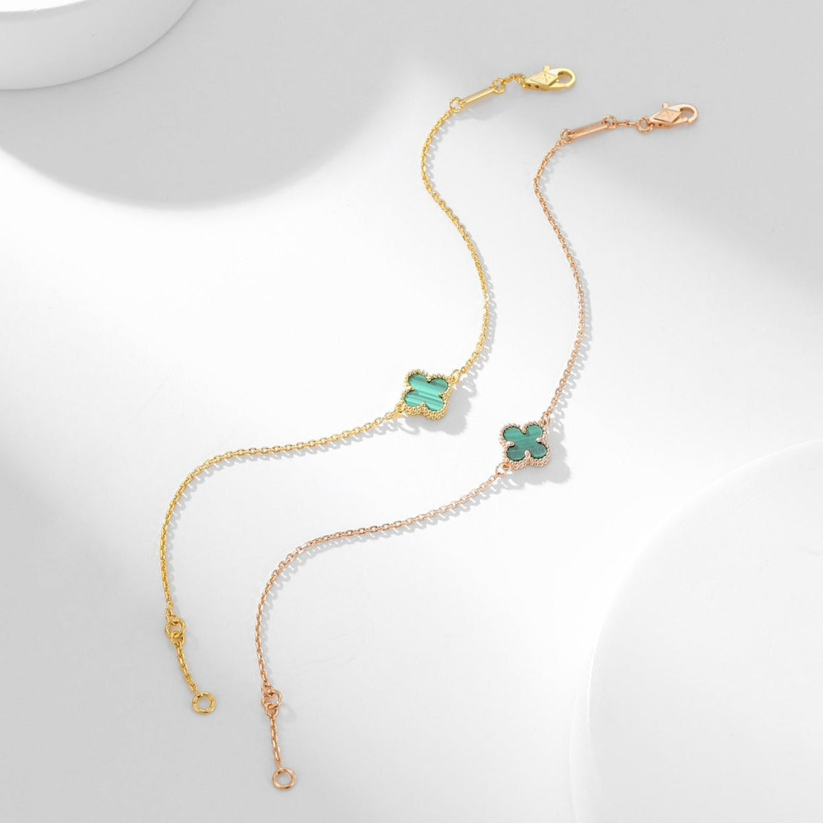 [✨ROSE💎]CLOVER BRACELET MALACHITE 1 MOTIF