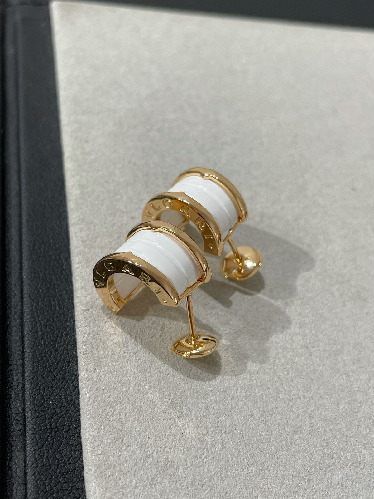 [✨ROSE💎]ZERO 1 PINK GOLD CERAMIC EARRINGS