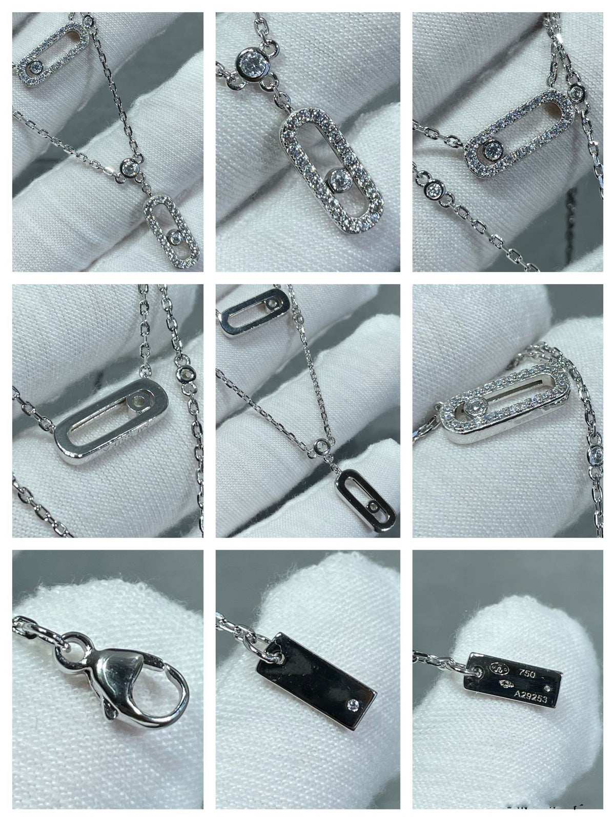 [✨ROSE💎]MOVE 2 ROW DIAMOND NECKLACE