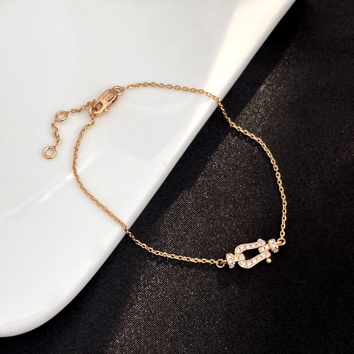 [✨ROSE💎]FORCE 10 FULL DIAMOND BUCKLE CHAIN LINK MINI MODEL