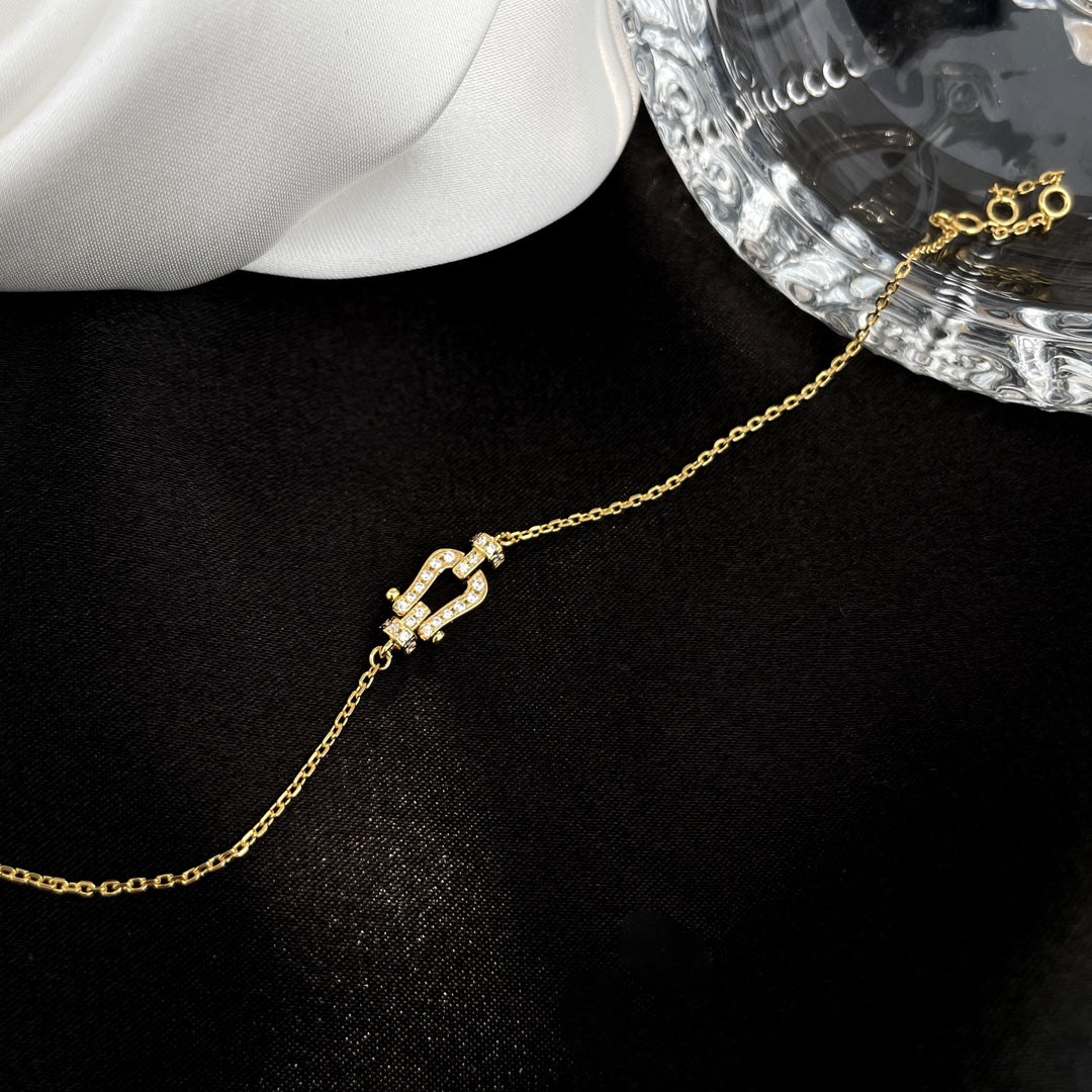 [✨ROSE💎]FORCE 10 FULL DIAMOND BUCKLE CHAIN LINK MINI MODEL