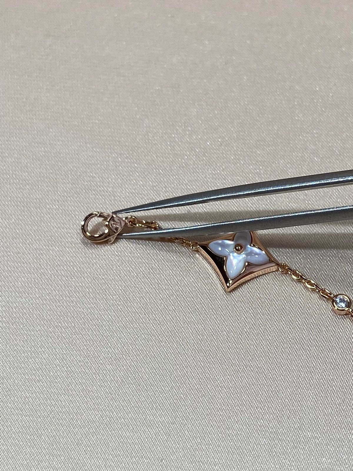 [✨ROSE💎]STAR 4 MOTIF MOP DIAMOND PINK GOLD BRACELET