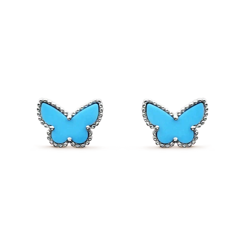 [✨ROSE💎]BUTTERFLY TURQUOISE EARRINGS SILVER