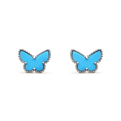 [✨ROSE💎]BUTTERFLY TURQUOISE EARRINGS SILVER