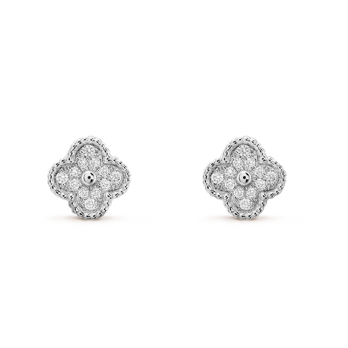 [✨ROSE💎]CLOVER MINI DIAMOND STUD EARRINGS