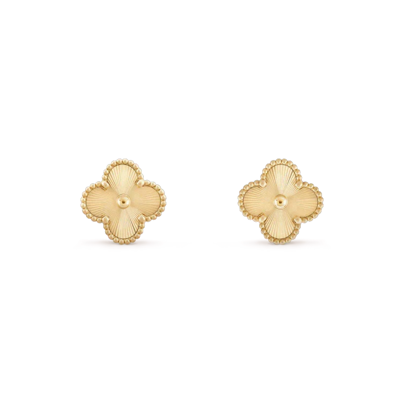 [✨ROSE💎]CLOVER MINI 9.5MM LASER EARRINGS