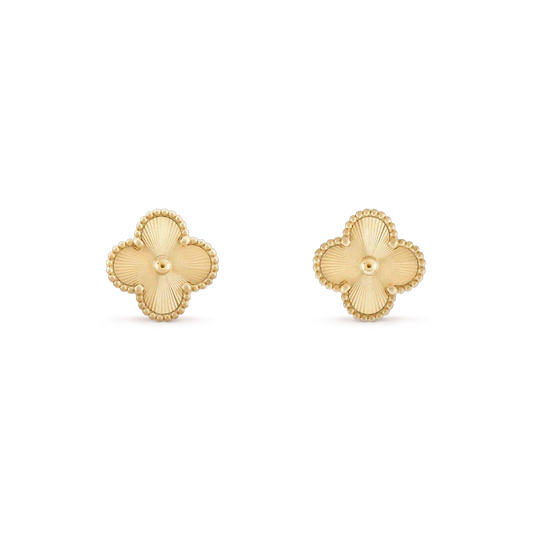 [✨ROSE💎]CLOVER MINI 9.5MM LASER EARRINGS