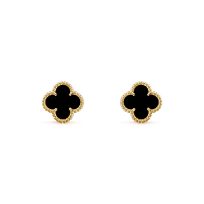 [✨ROSE💎]CLOVER MINI 9.5MM BLACK MOP EARRINGS