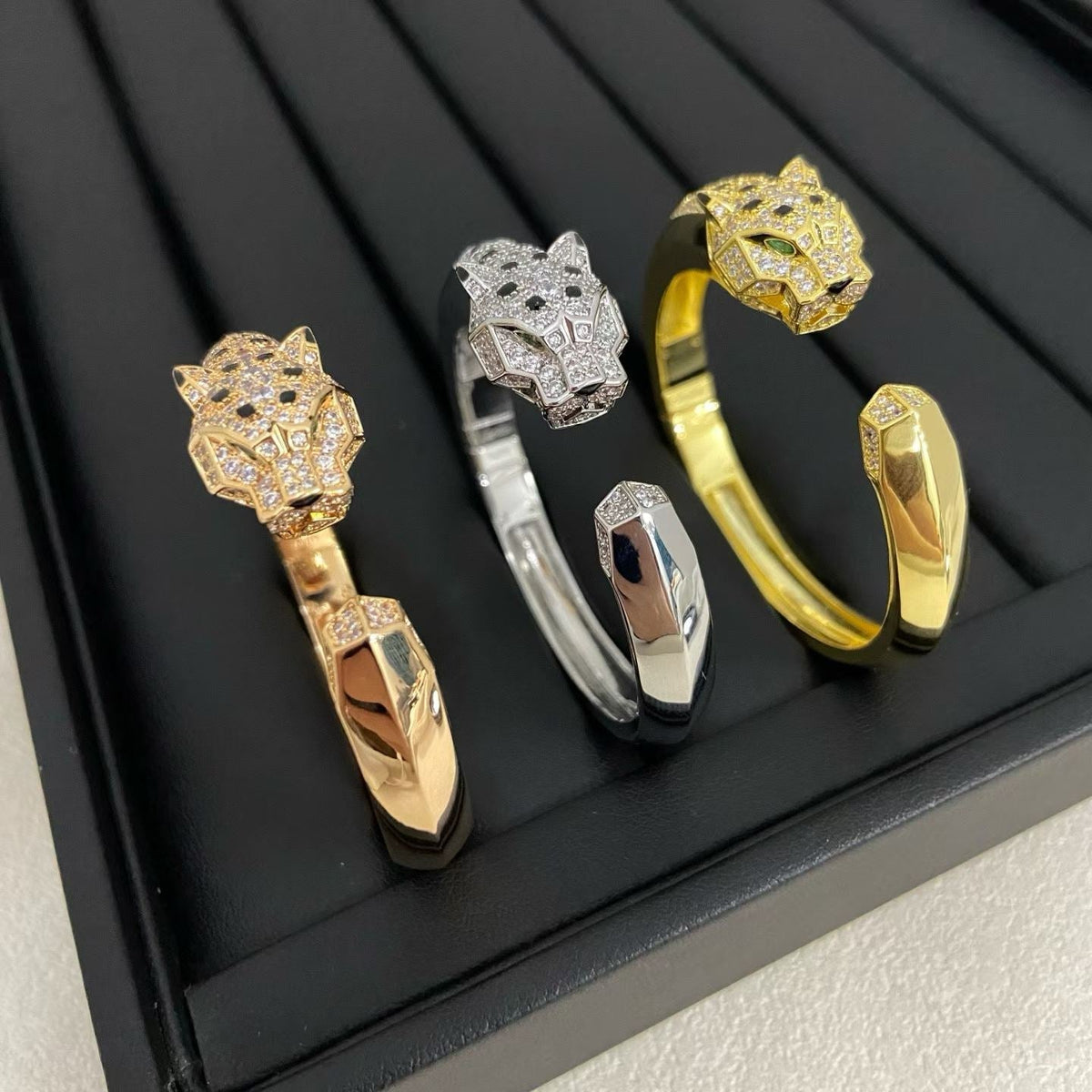 [✨ROSE💎]DIAMOND MACHINE LEOPARD BRACELET