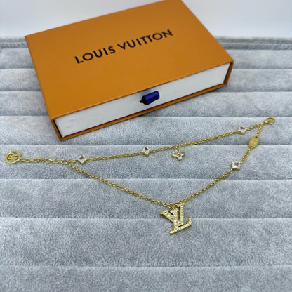 [✨ROSE💎]FULL DIAMOND LETTER NECKLACE