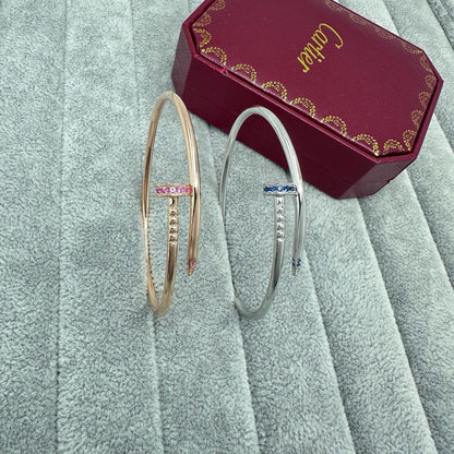 [✨ROSE💎]JUSTE BRACELET 2.5MM PINK STONES AT BOTH ENDS