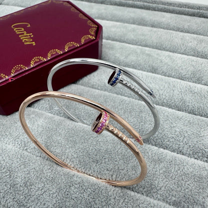 [✨ROSE💎]JUSTE BRACELET 2.5MM PINK STONES AT BOTH ENDS