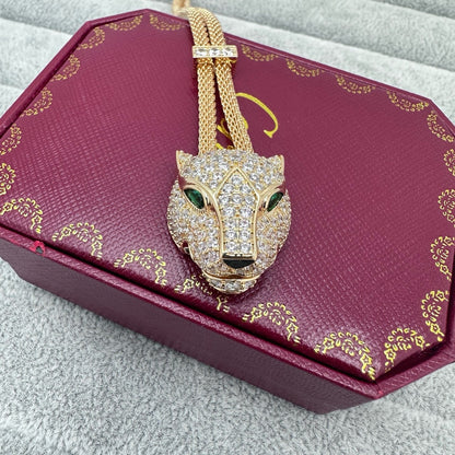 [✨ROSE💎]FULL STONE BIG LEOPARD HEAD NECKLACE