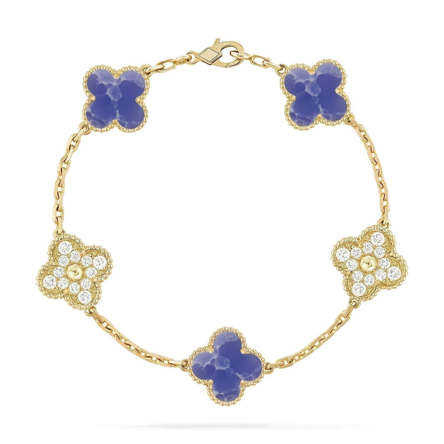 [✨ROSE💎]CLOVER 5 MOTIF BLUE VEINS BRACELET COLLECTION