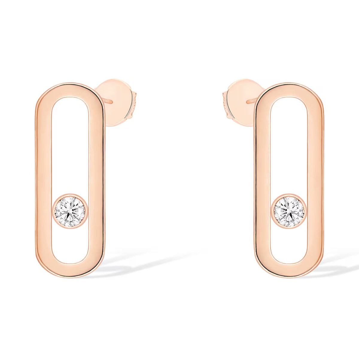 [✨ROSE💎]MOVE UNO SMALL 1 DIAMOND EARRINGS