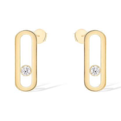 [✨ROSE💎]MOVE UNO SMALL 1 DIAMOND EARRINGS