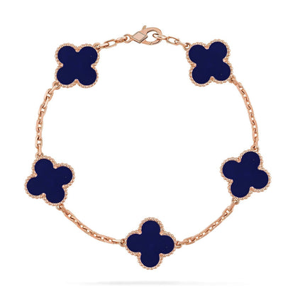 [✨ROSE💎]CLOVER 5 MOTIF LAPIS LAZULI BRACELET COLLECTION