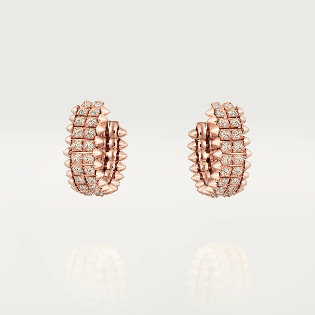 [✨ROSE💎]CLASH 9.2MM FULL DIAMOND DOUBLE ROW EARRINGS