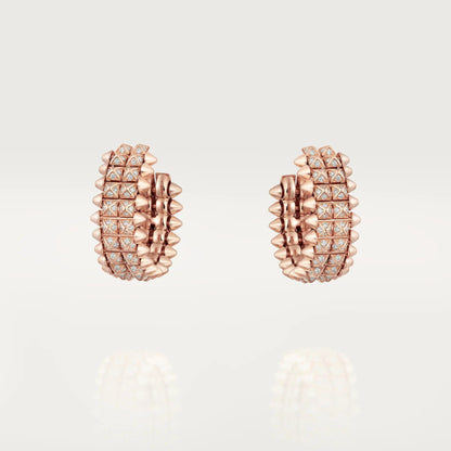[✨ROSE💎]CLASH 9.2MM FULL DIAMOND DOUBLE ROW EARRINGS