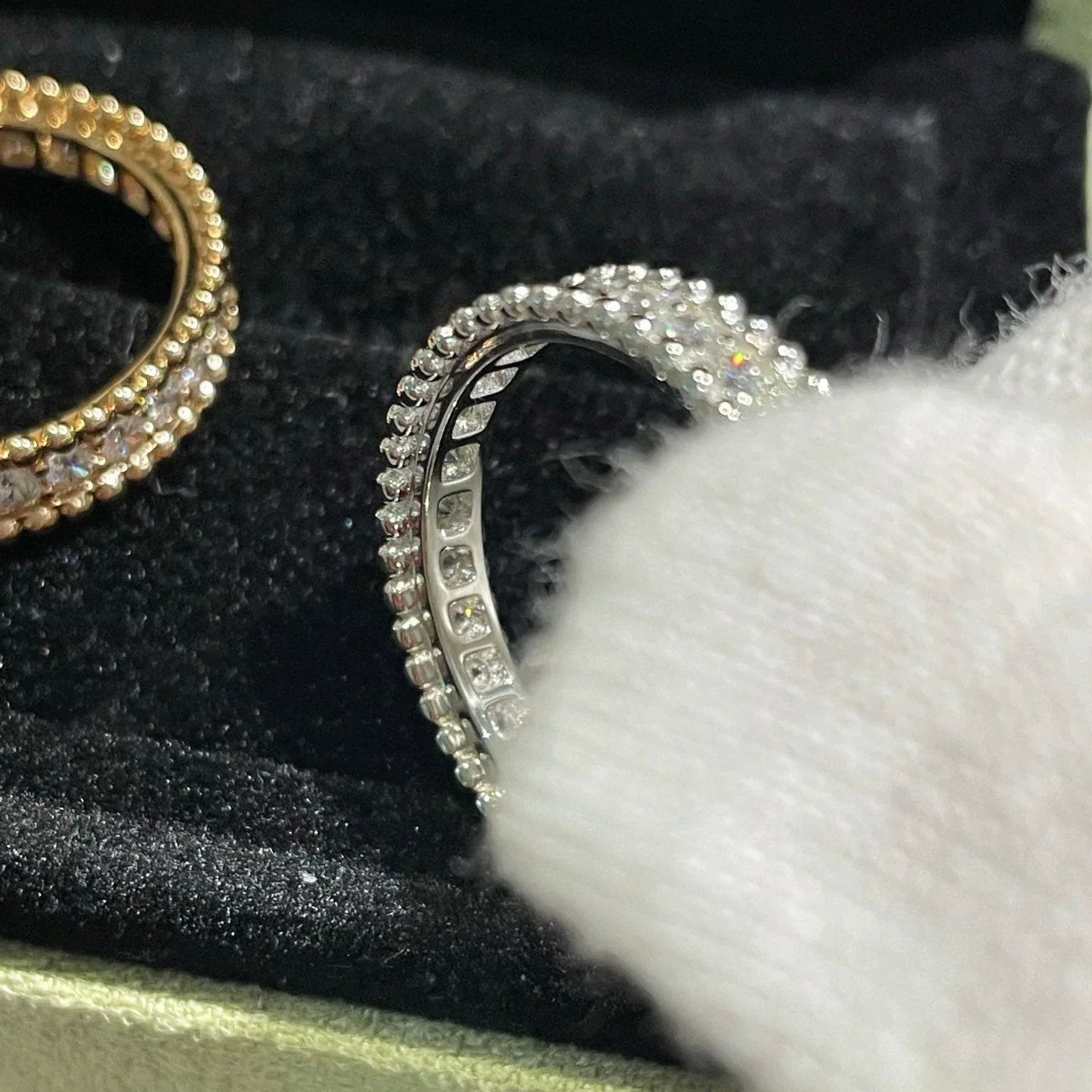 [✨ROSE💎]PERLEE DIAMOND SILVER RING