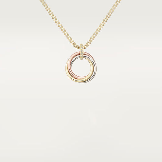 [✨ROSE💎]TRINITY MEDIUM  DIAMONDS NECKLACE