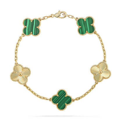 [✨ROSE💎] CLOVER 5 MOTIF MALACHITE BRACELET COLLECTION