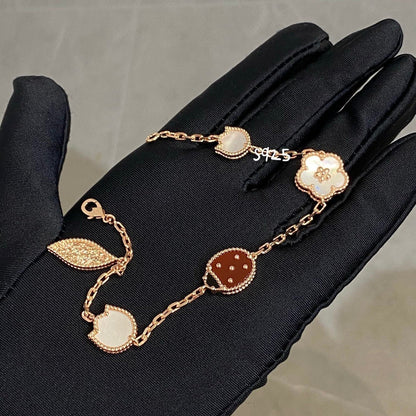 [✨ROSE💎]LUCKY SPRING 5 MOTIF BRACELET