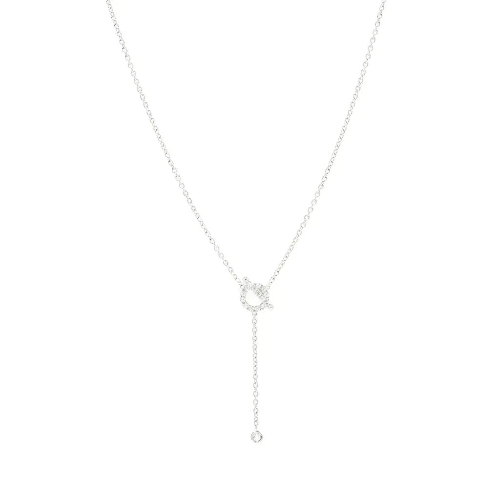 [✨ROSE💎]FINESSE SILVER DIAMOND NECKLACE