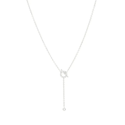 [✨ROSE💎]FINESSE SILVER DIAMOND NECKLACE