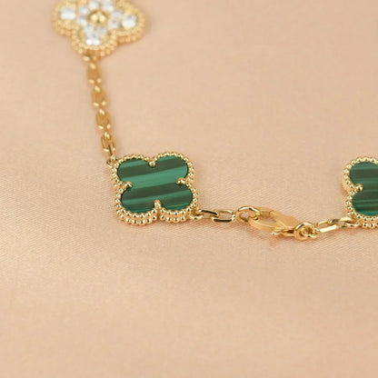 [✨ROSE💎] CLOVER 5 MOTIF MALACHITE BRACELET COLLECTION