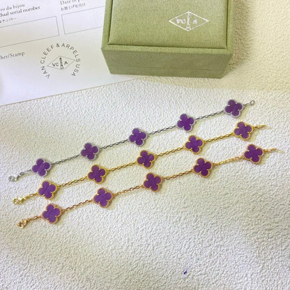 [✨ROSE💎] CLOVER 5 MOTIF VIOLET BRACELET COLLECTION