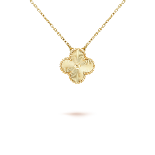[✨ROSE💎]CLOVER 15MM LASER NECKLACE