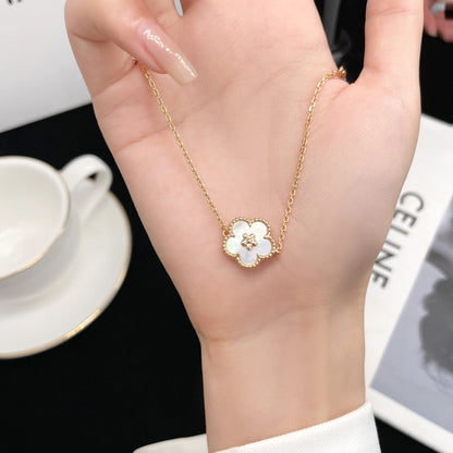 [✨ROSE💎]LUCKY WHITE MOP PLUM BLOSSOM  BRACELET
