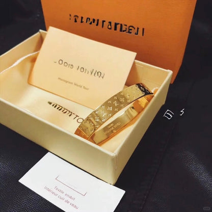 [✨ROSE💎] ENGRAVED WIDE BRACELET