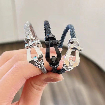 [✨ROSE💎]FORCE LARGE HORSESHOE NO DIAMOND BRACELET ROSE GOLD