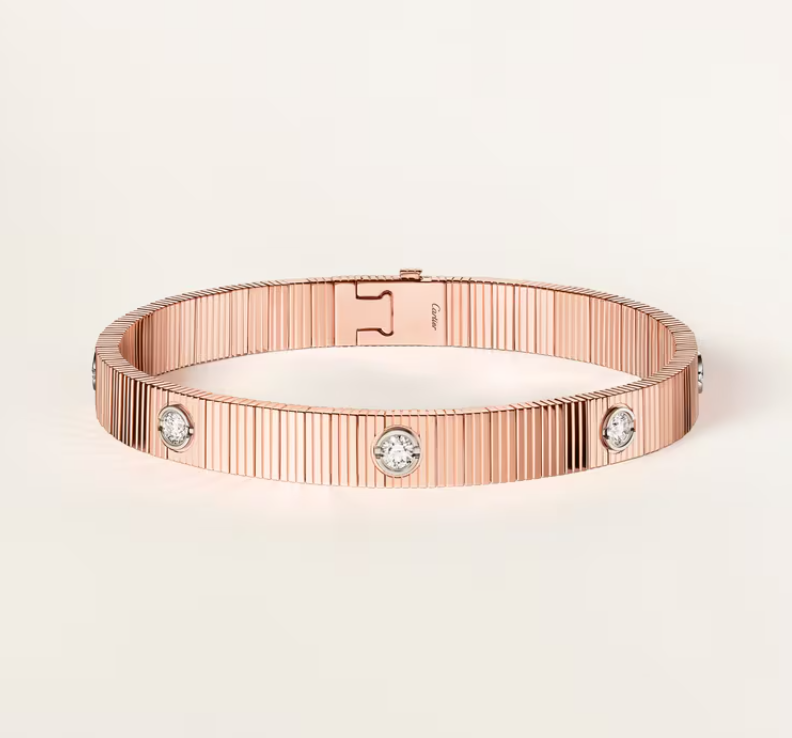 [✨ROSE💎] NEW 7 MM 7-DIAMOND HEART-SHAPED BRACELET