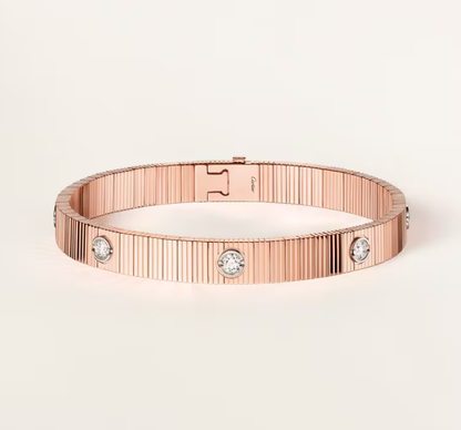 [✨ROSE💎] NEW 7 MM 7-DIAMOND HEART-SHAPED BRACELET